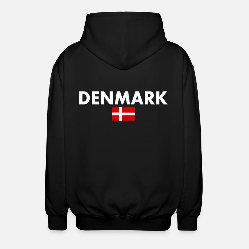 Dänemark - Unisex Kapuzenjacke - Schwarz