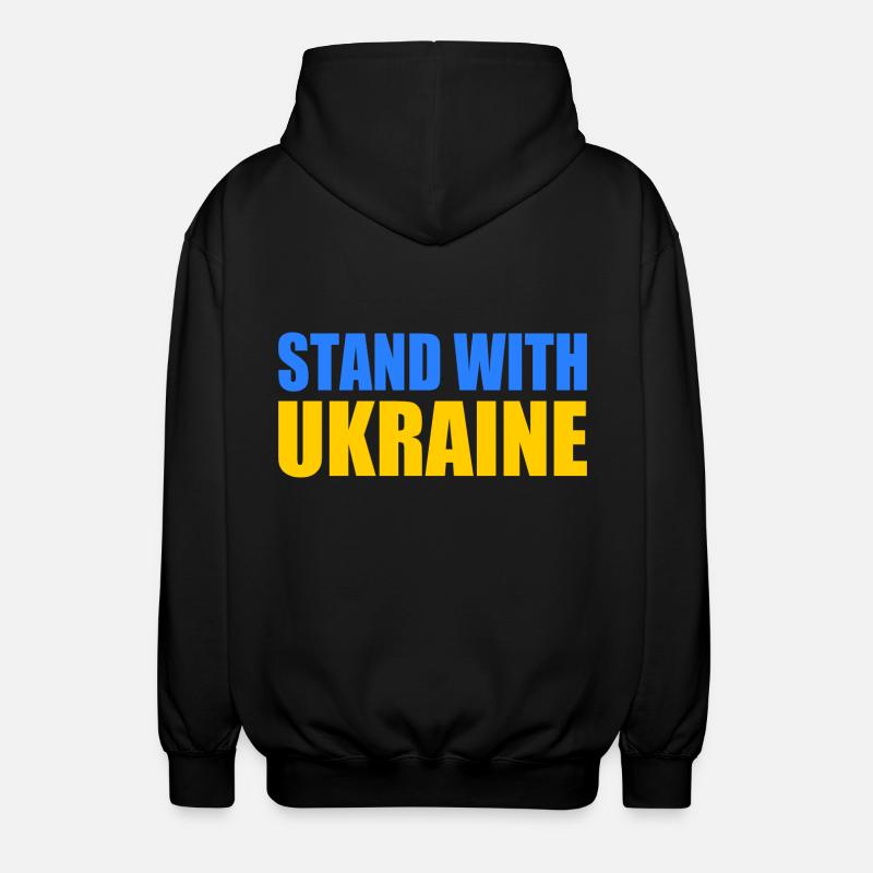 stand with ukraine - Veste à capuche unisexe - noir