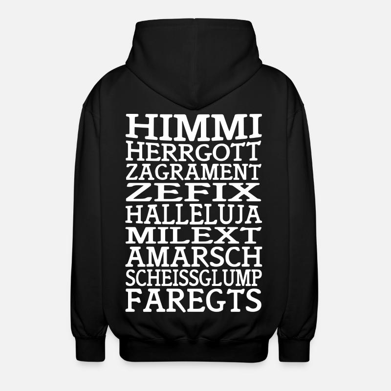 HIMMI HERRGOTT - Unisex Kapuzenjacke - Schwarz