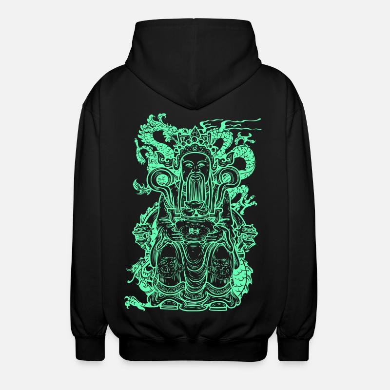 Figure de Bouddha - Veste à capuche unisexe - noir