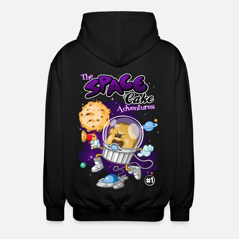 Space cake - Unisex Kapuzenjacke - Schwarz