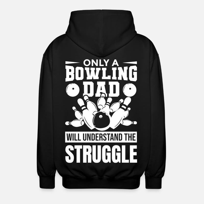 Bowling Papa - Unisex Kapuzenjacke - Schwarz