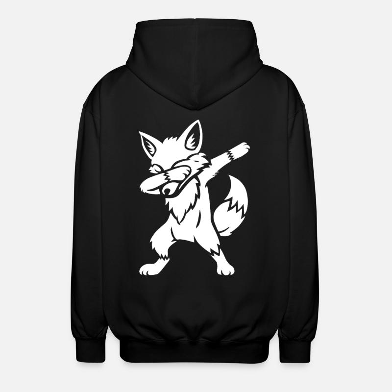Dabbing Fuchs - Dab Dance - Geschenk - Unisex Kapuzenjacke - Schwarz