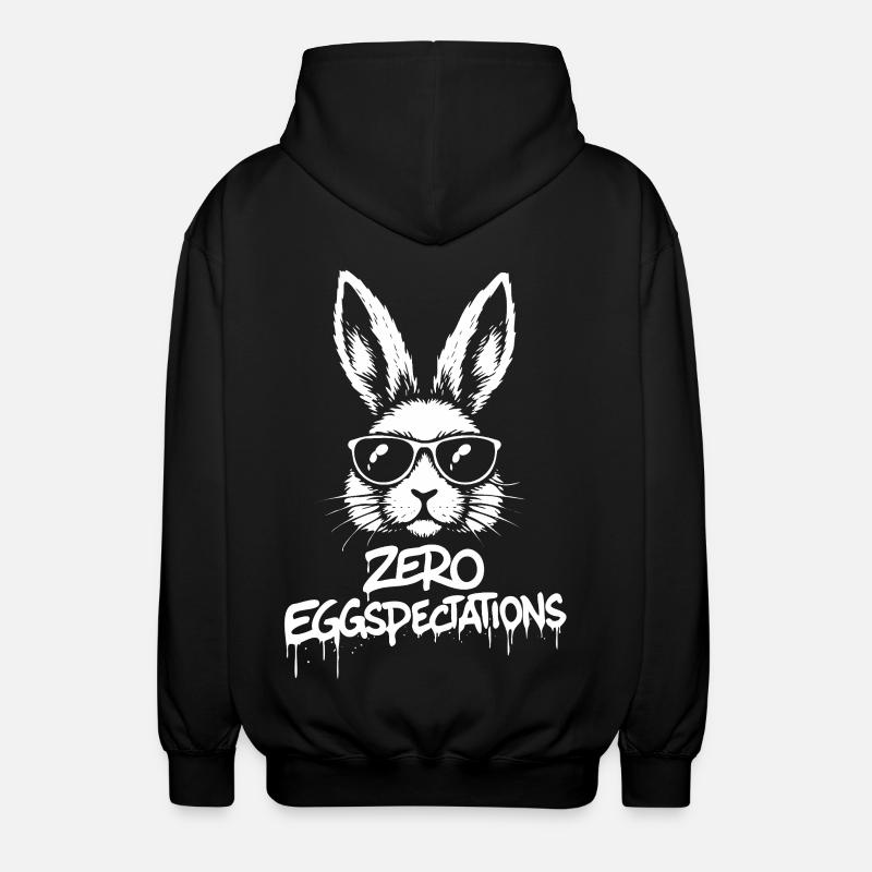 Zero Eggspectations - Unisex Hooded Jacket - black