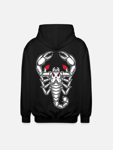 Skorpion-Maskottchen-Logo Sportspiel - Unisex Kapuzenjacke - Schwarz