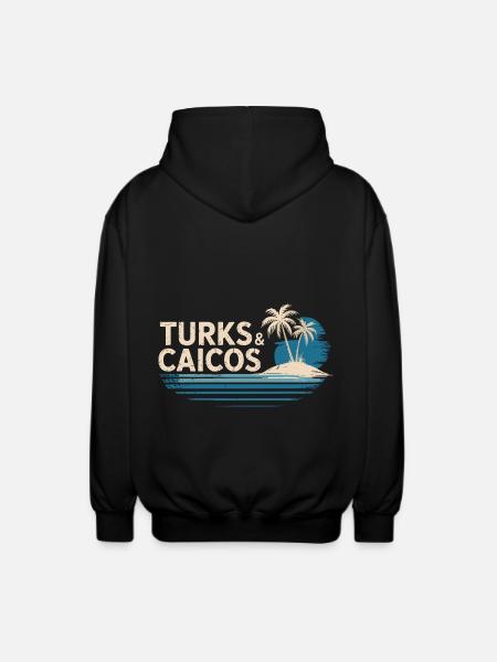 Turks- und Caicosinseln - Unisex Kapuzenjacke - Schwarz