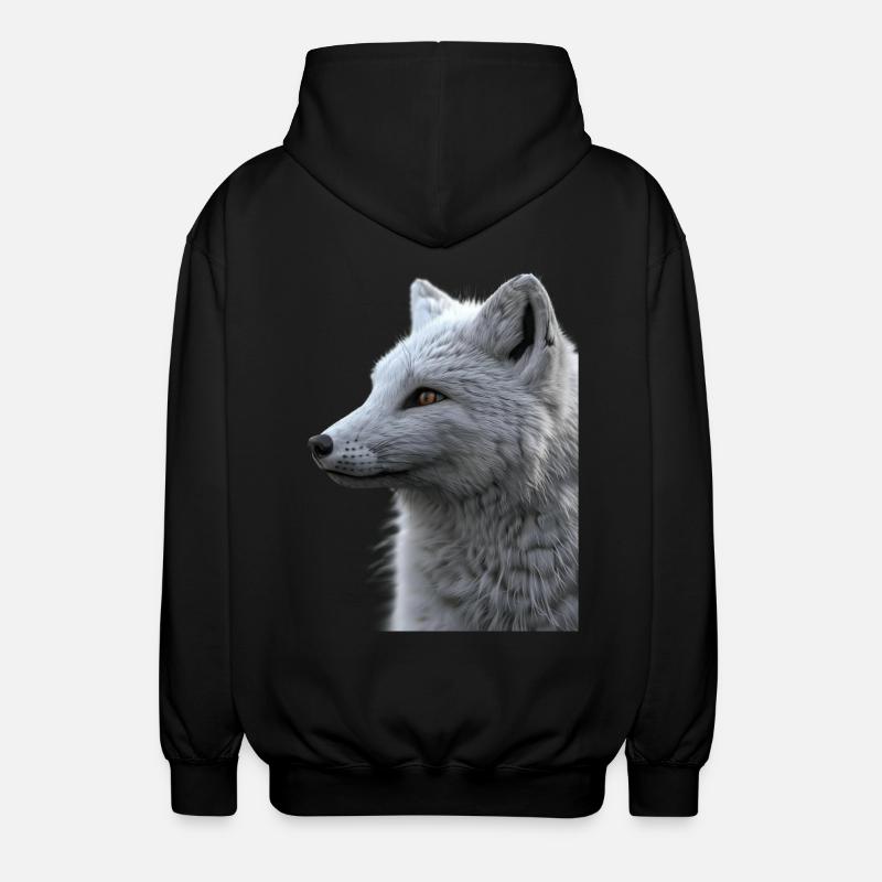 Polarfuchs - Unisex Kapuzenjacke - Schwarz
