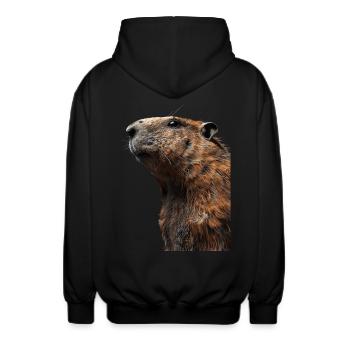 Marmot - Unisex Hooded Jacket - black - Back - AI Model Male 185 light (185cm)