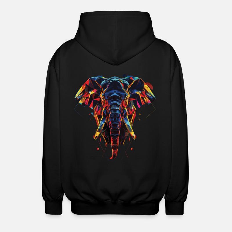 Éléphant - Veste à capuche unisexe - noir