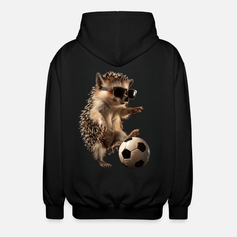 Hedgehog - Unisex Hooded Jacket - black
