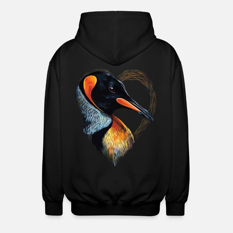 Pinguin - Unisex Kapuzenjacke - Schwarz