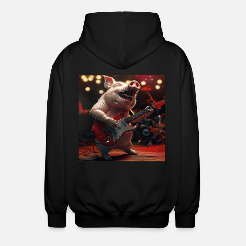 Cochon - Veste à capuche unisexe - noir