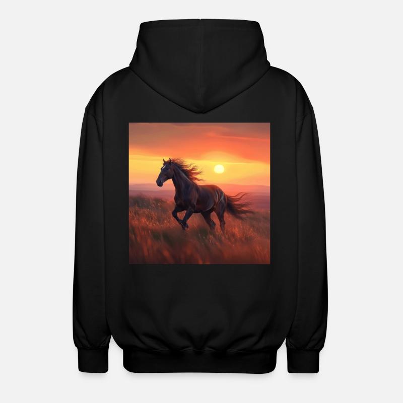 Cheval - Veste à capuche unisexe - noir