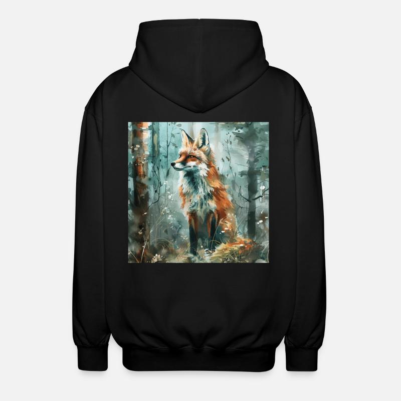 Renard - Veste à capuche unisexe - noir