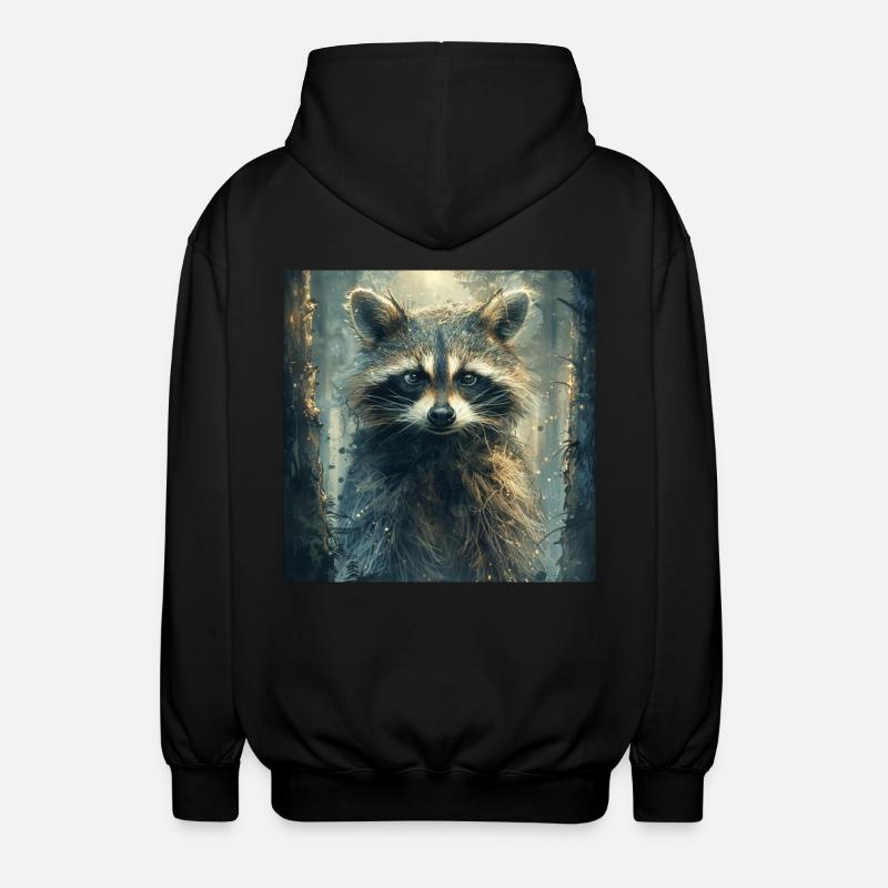 Waschbär - Unisex Kapuzenjacke - Schwarz