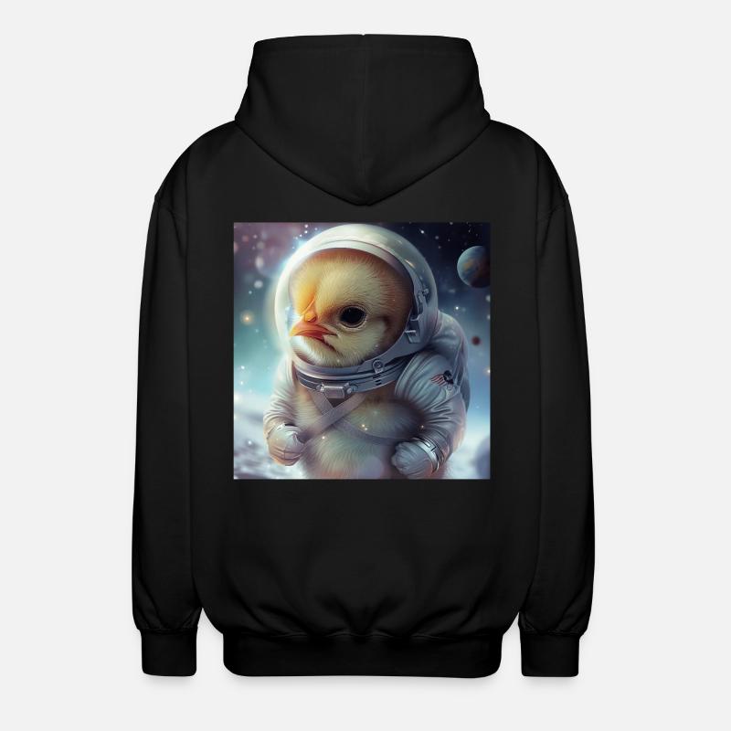 Huhn - Unisex Kapuzenjacke - Schwarz