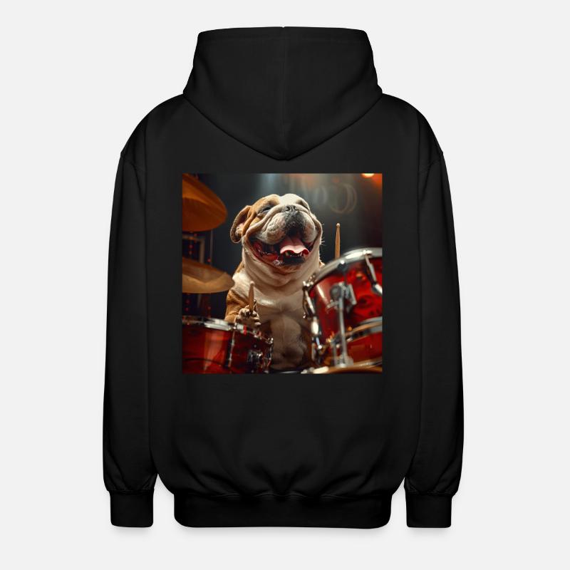 Hund - Unisex Kapuzenjacke - Schwarz