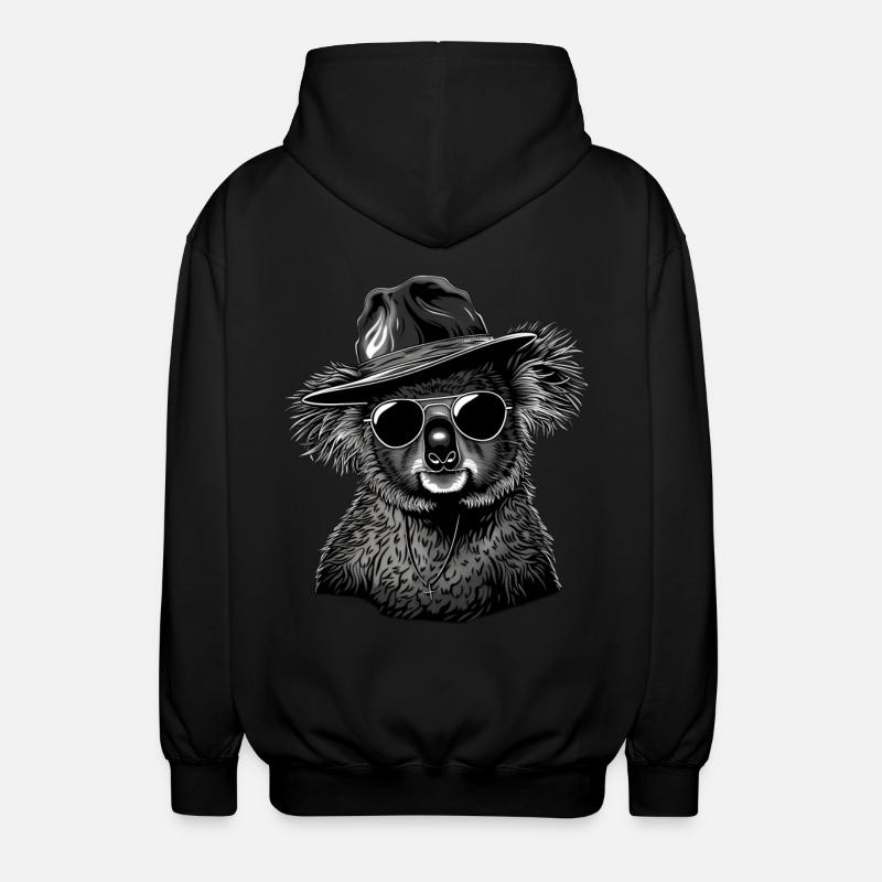 Koala - Unisex Hooded Jacket - black