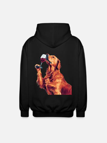 Golden Retriever - Unisex Hooded Jacket - black