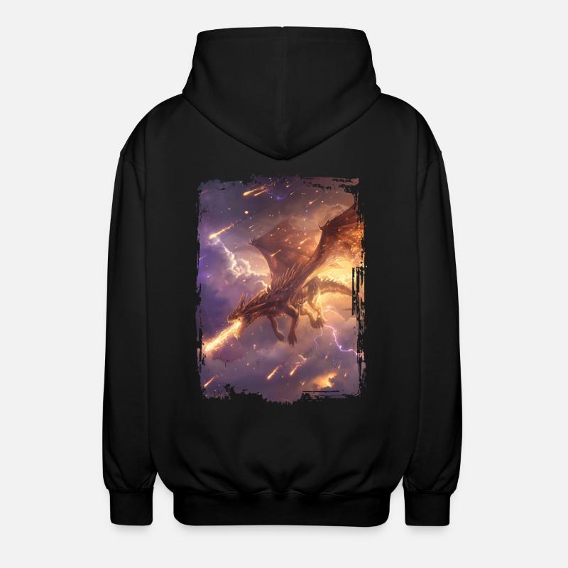 Drachen - Unisex Kapuzenjacke - Schwarz