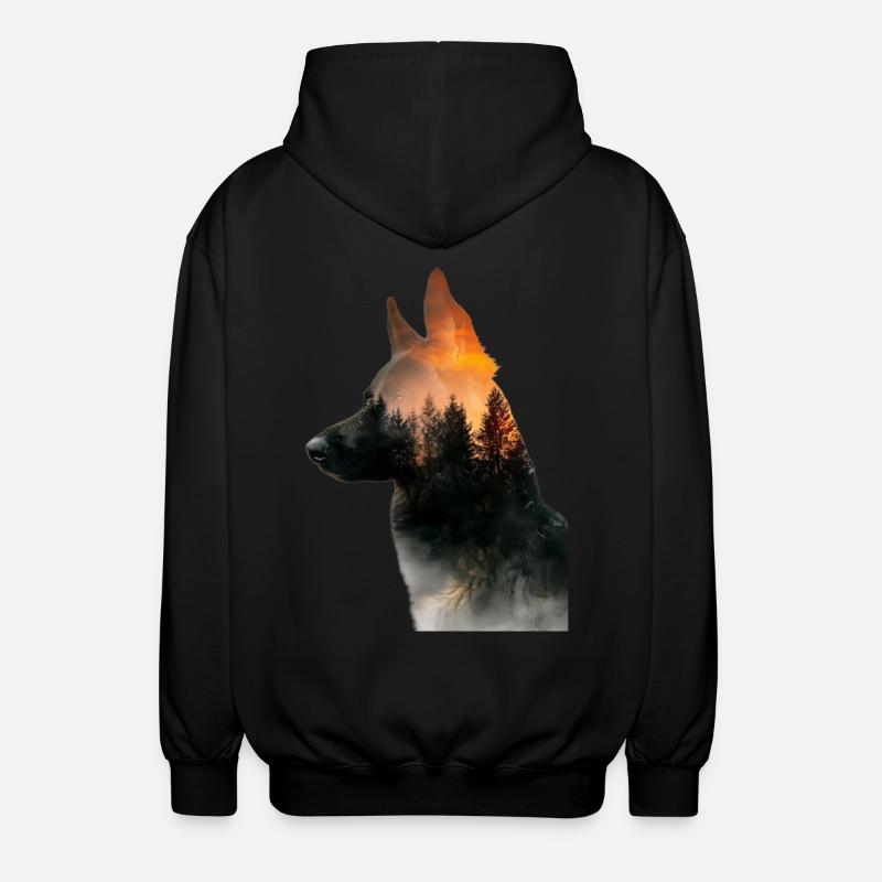 Deutscher Schäferhund - Unisex Kapuzenjacke - Schwarz