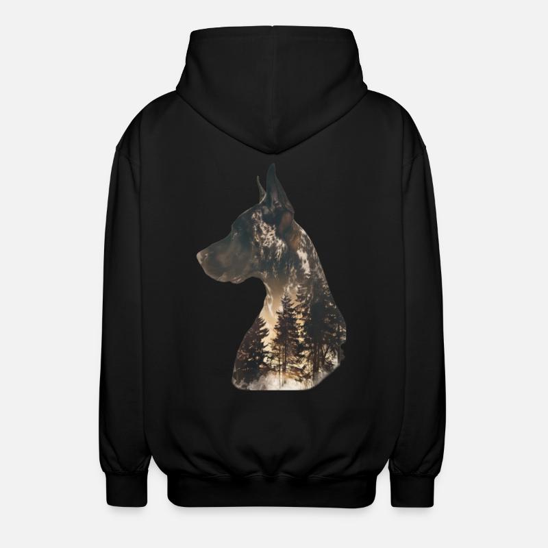 Great Dane - Unisex Hooded Jacket - black