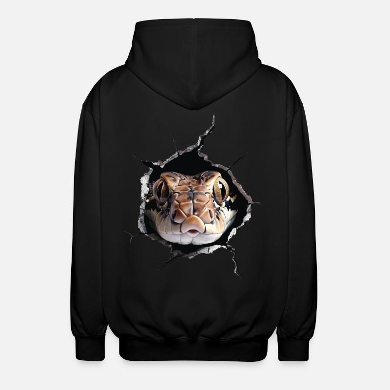 Schlange - Unisex Kapuzenjacke - Schwarz