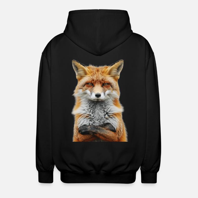 Fuchs - Unisex Kapuzenjacke - Schwarz