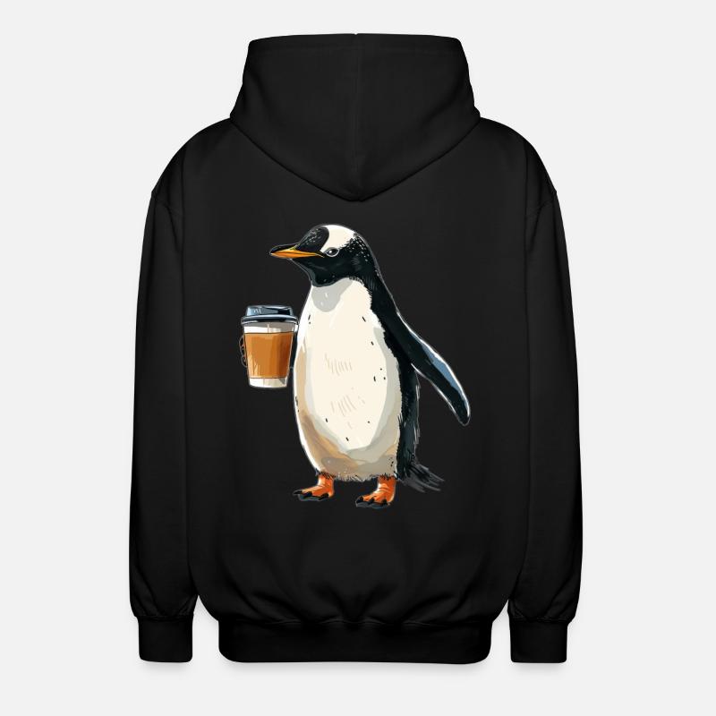 Pinguin - Unisex Kapuzenjacke - Schwarz