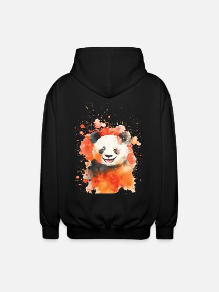 Panda - Unisex Hooded Jacket - black
