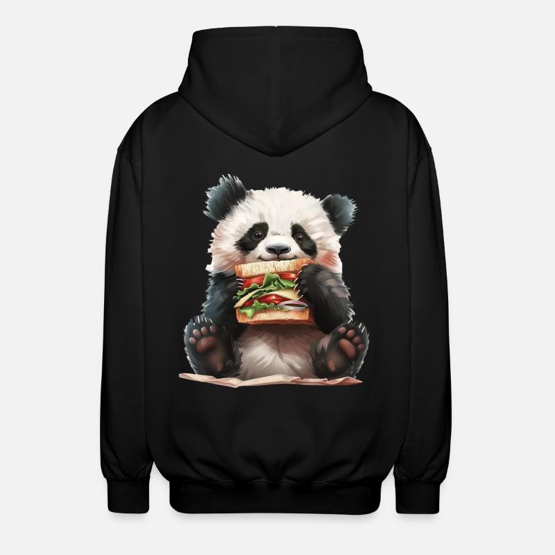 Panda - Veste à capuche unisexe - noir
