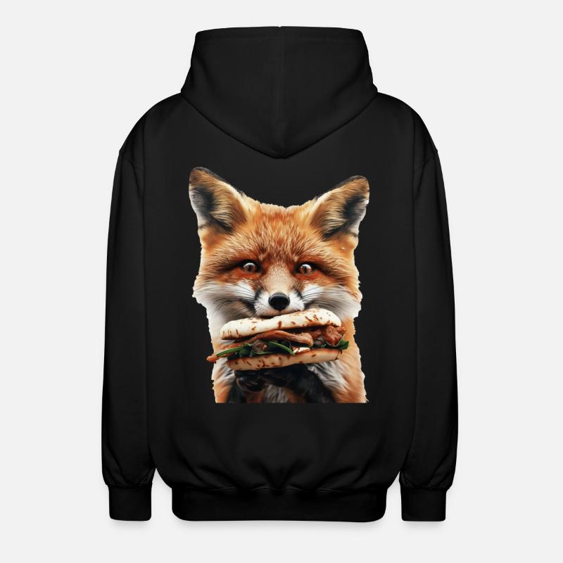 Fuchs - Unisex Kapuzenjacke - Schwarz