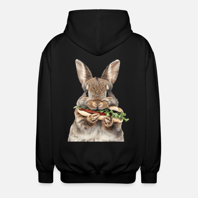 Rabbit - Unisex Hooded Jacket - black