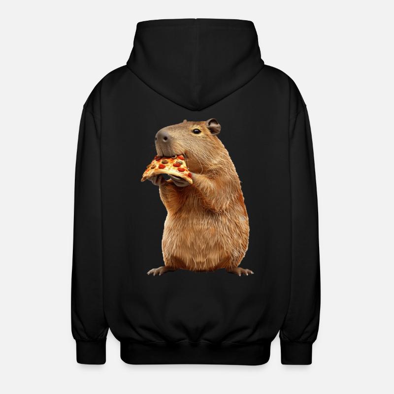 Capybara - Unisex Hooded Jacket - black