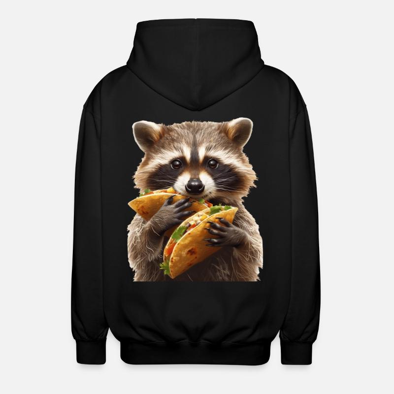 Waschbär - Unisex Kapuzenjacke - Schwarz