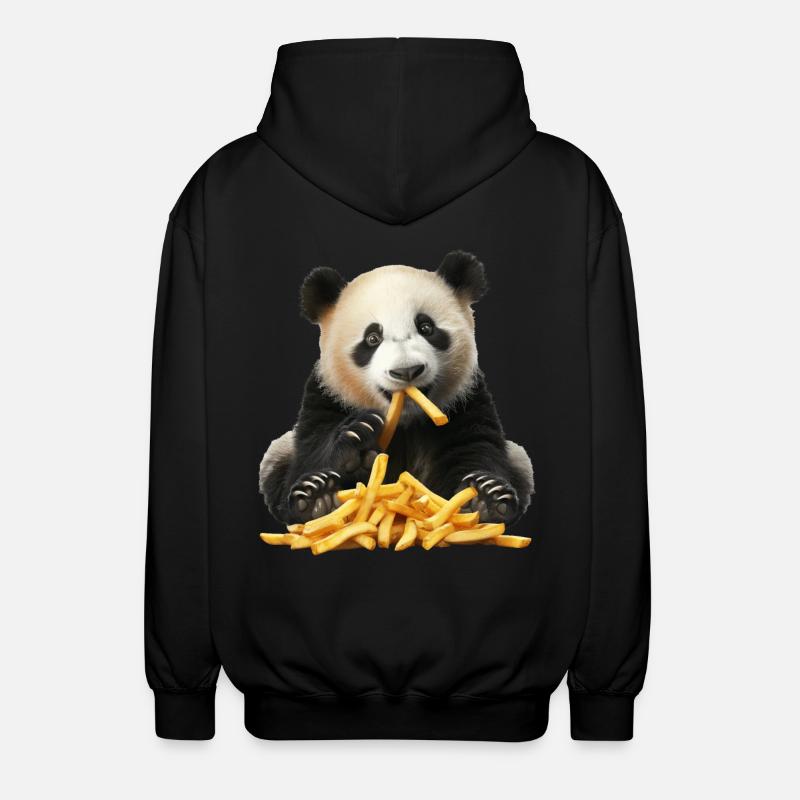 Panda - Unisex Kapuzenjacke - Schwarz