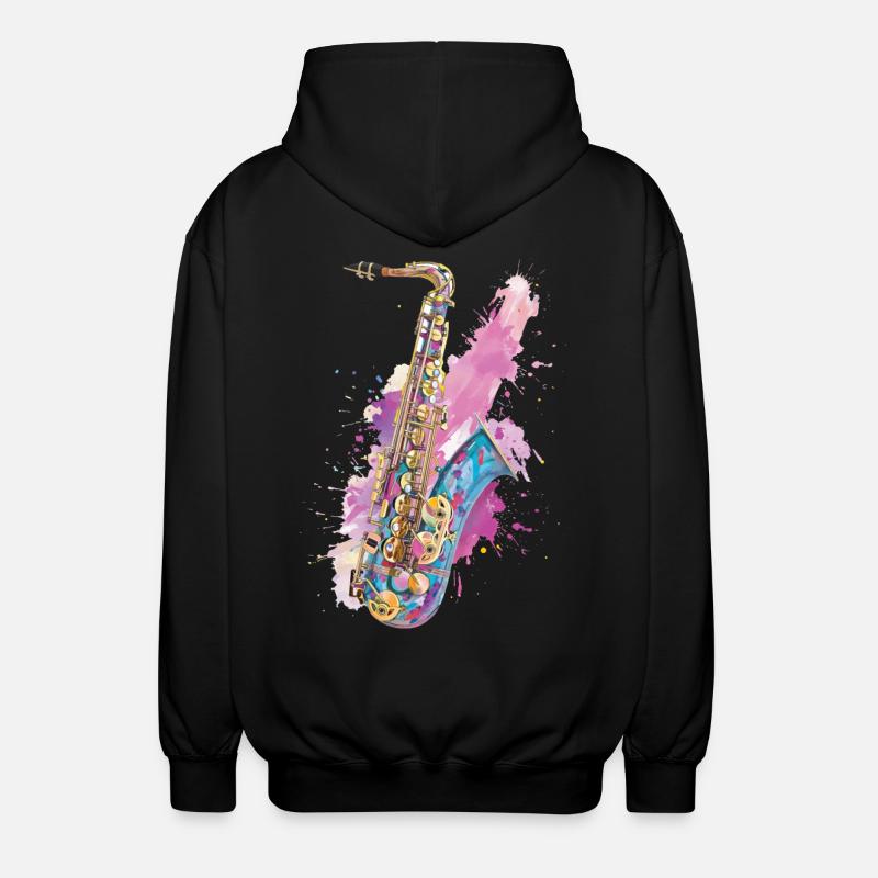 Saxophone - Veste à capuche unisexe - noir