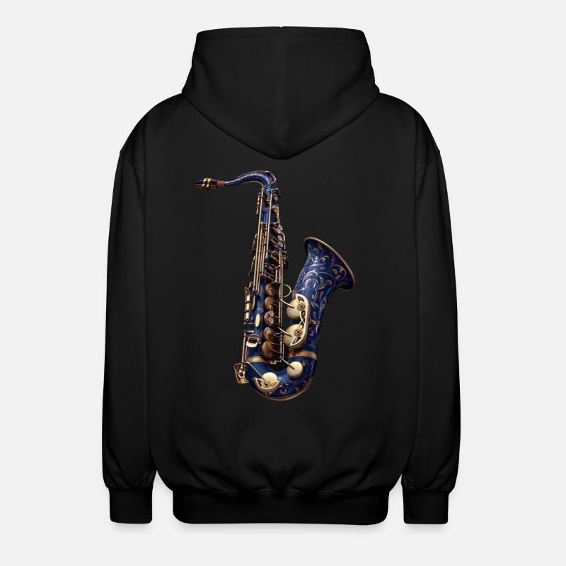 Saxophone - Veste à capuche unisexe - noir