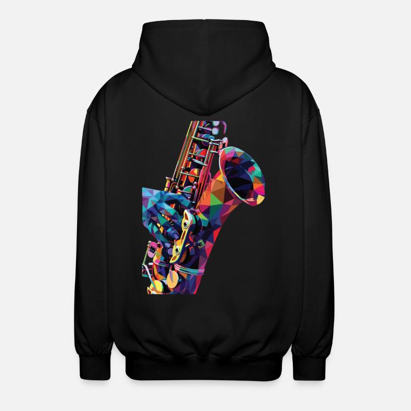 Saxophone - Veste à capuche unisexe - noir