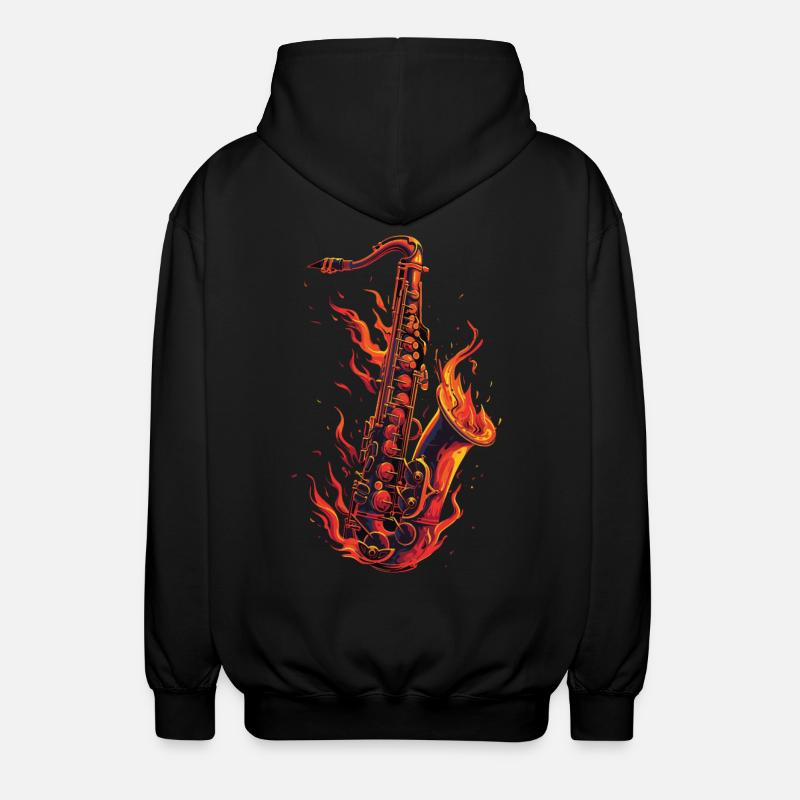 Saxophone - Veste à capuche unisexe - noir