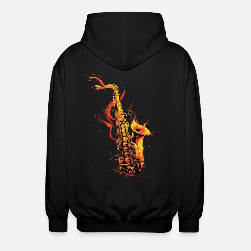 Saxophone - Veste à capuche unisexe - noir