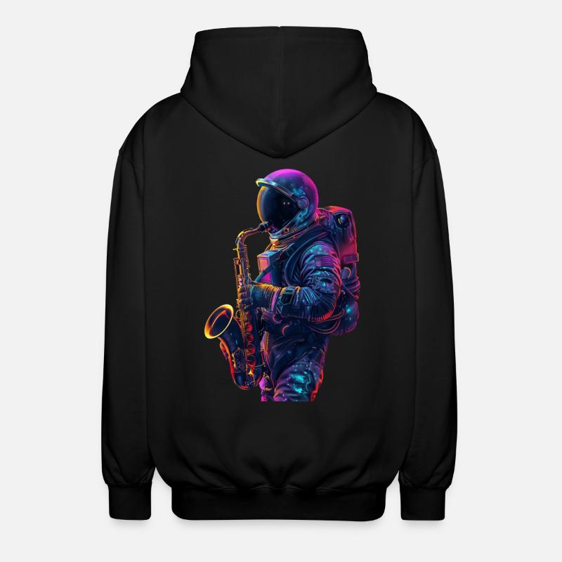 Saxophone astronaute - Veste à capuche unisexe - noir