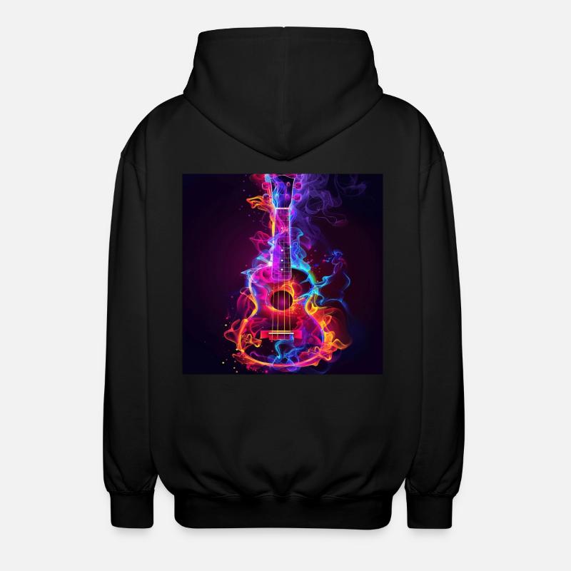 Ukulele - Unisex Kapuzenjacke - Schwarz