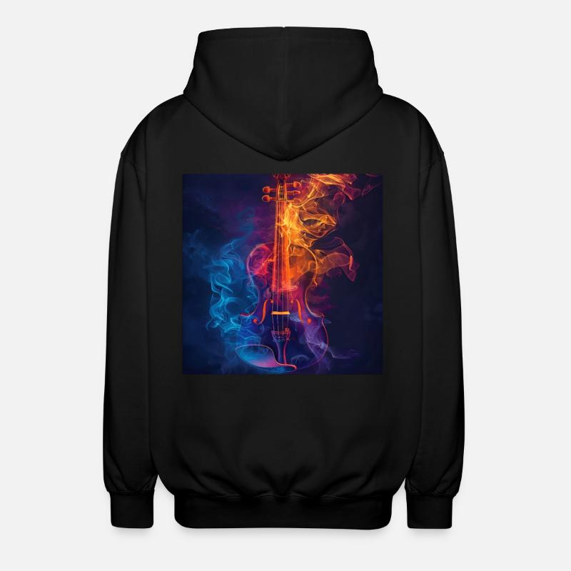 Violine - Unisex Kapuzenjacke - Schwarz