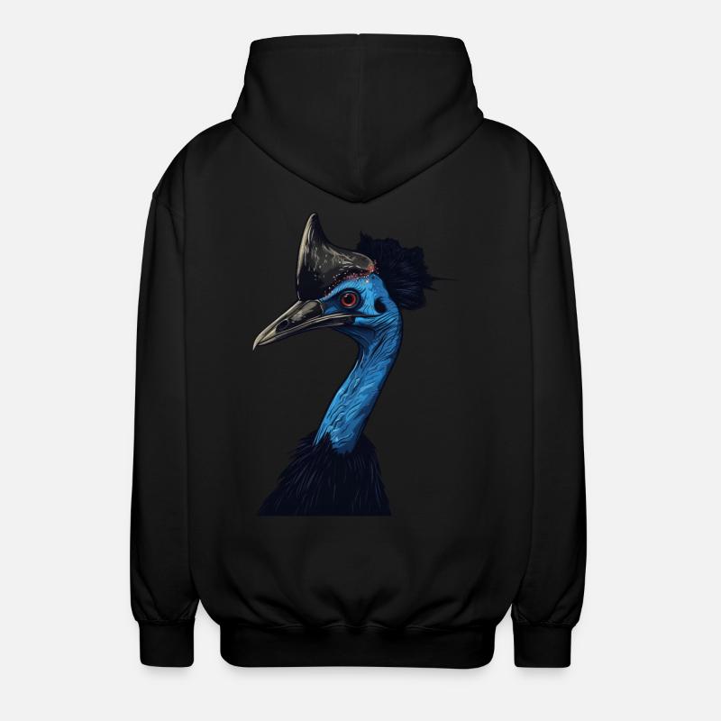 Kasuar - Unisex Kapuzenjacke - Schwarz