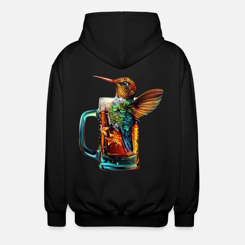 Kolibri Bier - Unisex Kapuzenjacke - Schwarz