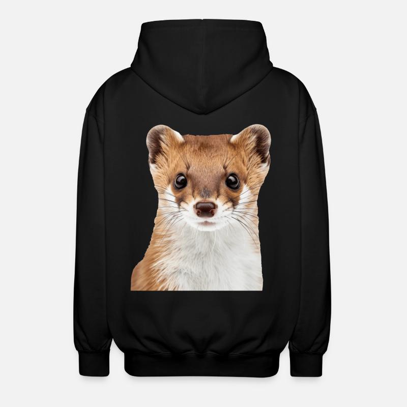 Hermelin - Unisex Kapuzenjacke - Schwarz