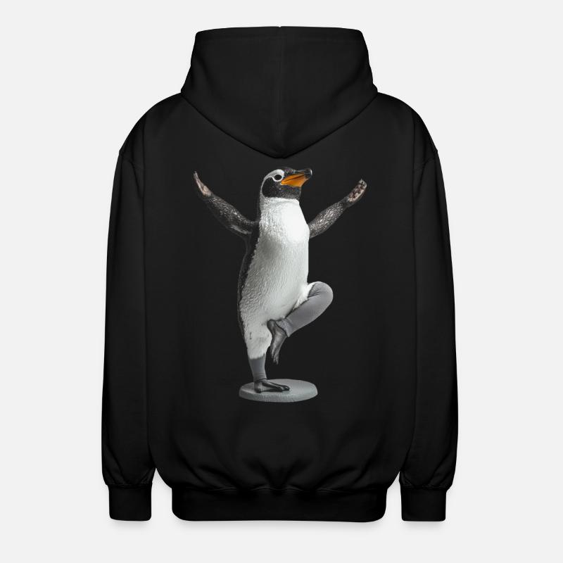 Pinguin - Unisex Kapuzenjacke - Schwarz