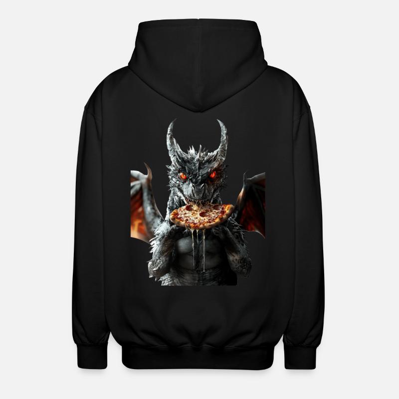 Drachen - Unisex Kapuzenjacke - Schwarz