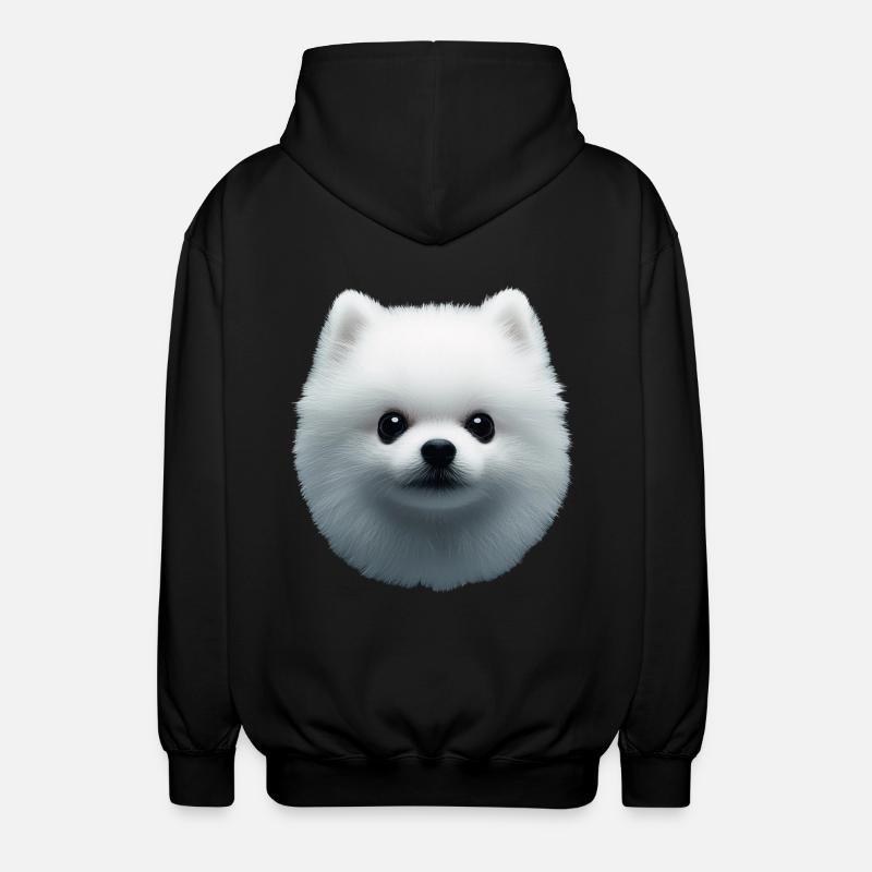 Zwergspitz - Unisex Kapuzenjacke - Schwarz